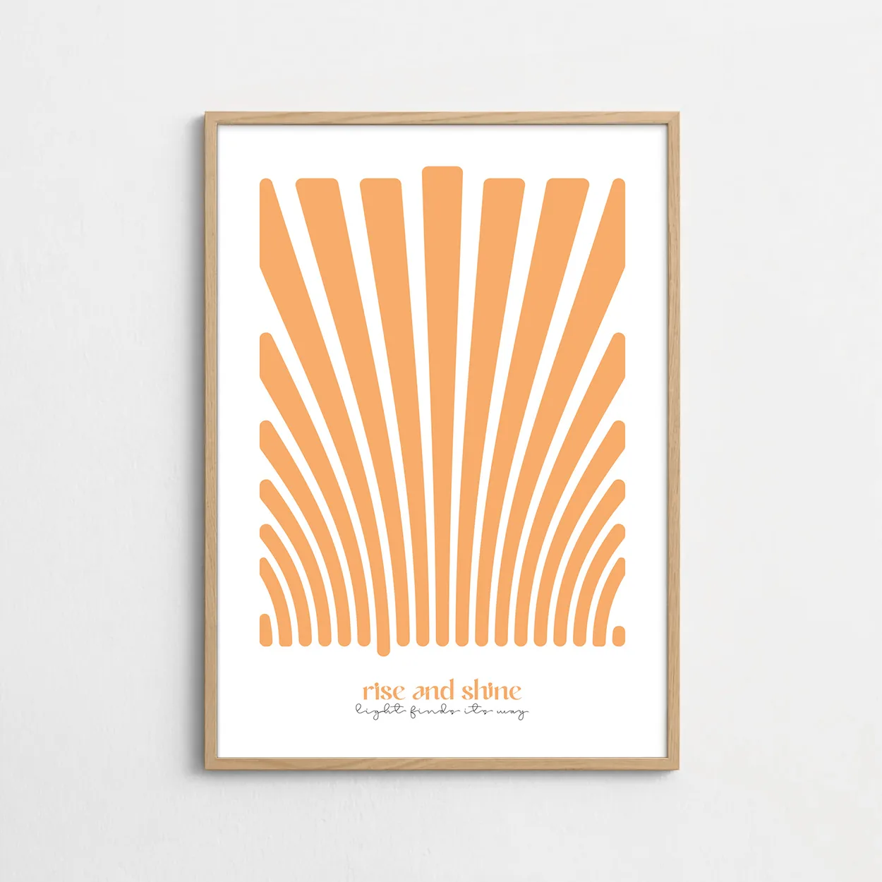 rise and shine Poster | Honiggoldene moderne Wandkunst | abstraktes oranges Poster | oranger Kunstdruck | Mid Century Modern Print